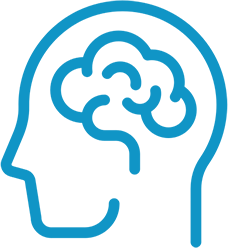Layer 1 an icon featuring a human head and brain