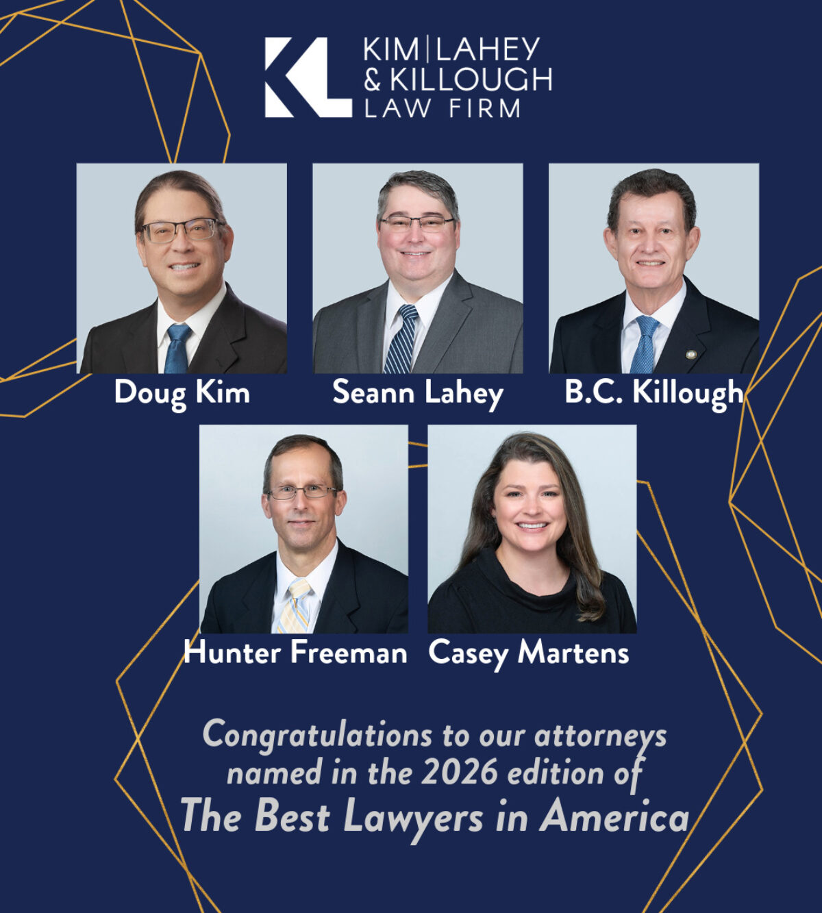 Kim, Lahey Killough attorneys listed 2026 Best Lawyers