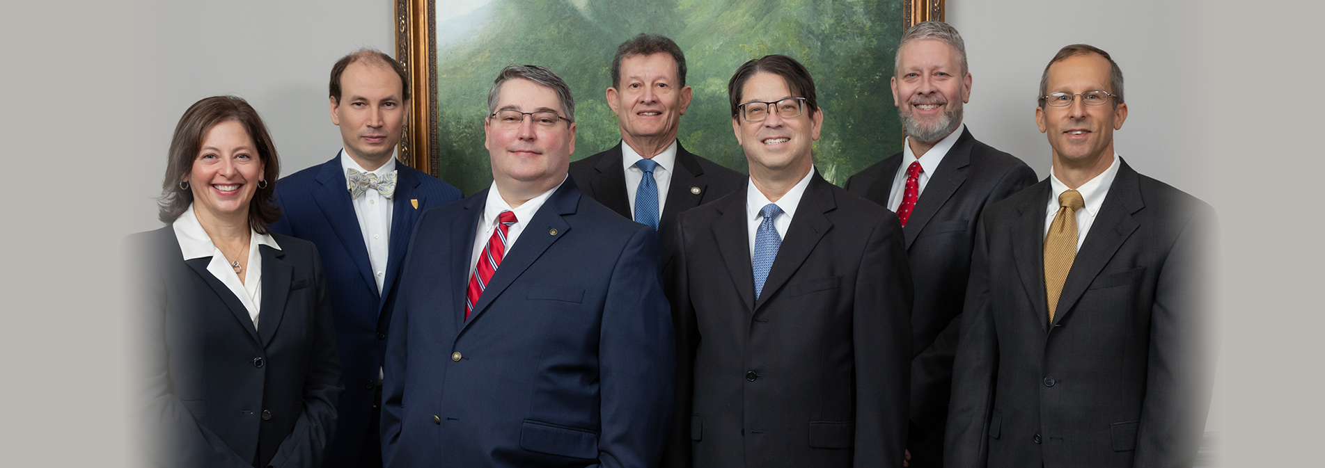 Kim Lahey and Killough attorneys from left to right Emily Bohan, Robert Merting, Seann Lahey, Bill Killough, Doug Kim, Tony Nolte and Hunter Freeman